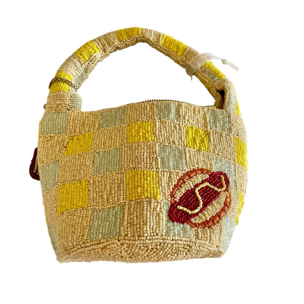 Viral Hand Beaded Fast Food Hot Dog Cola Design Handbag, Cola Charm, India, NWT. - Picture 5 of 7